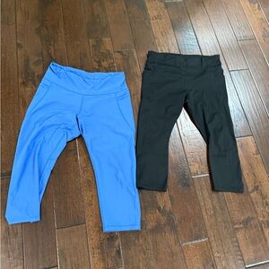 Cropped active leggings x 2 XL